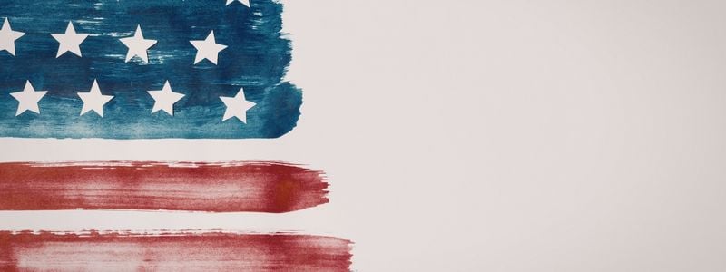 An abstract American flag,