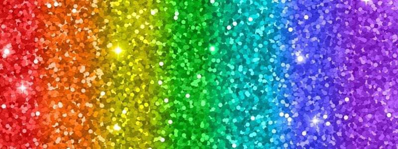 Rainbow glitter.