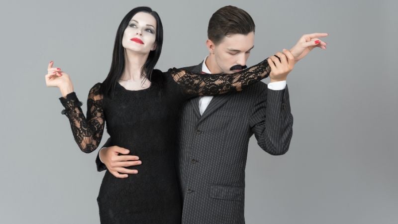 Morticia and Gomez Addams.