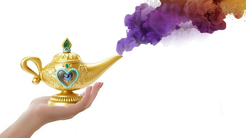 A magic lamp in action.