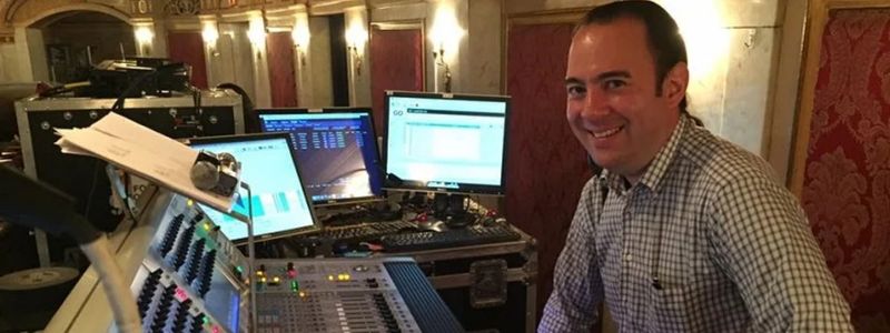 Kai Harada at the soundboard.
