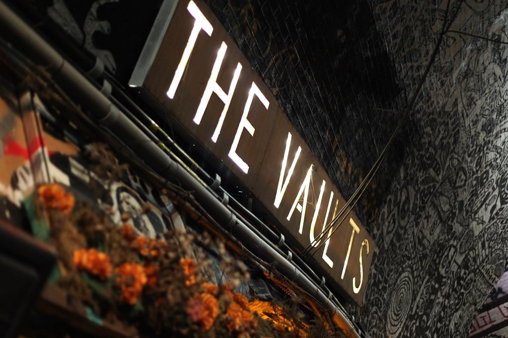 Entrance sign to VAULT Festival 2019.