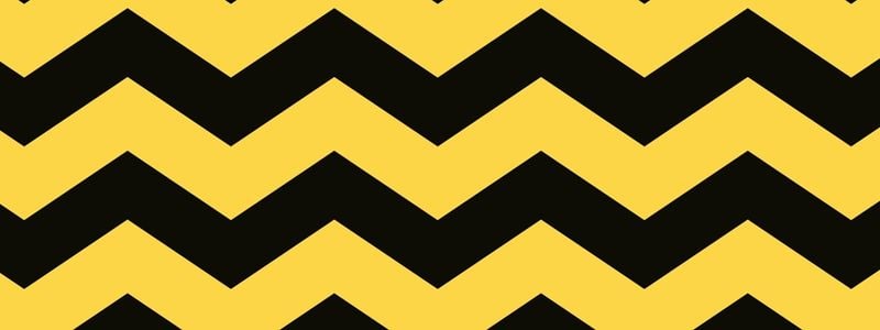 Yellow and black zig zags.