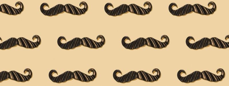 Yellow mustache wallpaper.