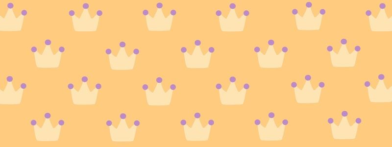 A crown patterned wallpaper.