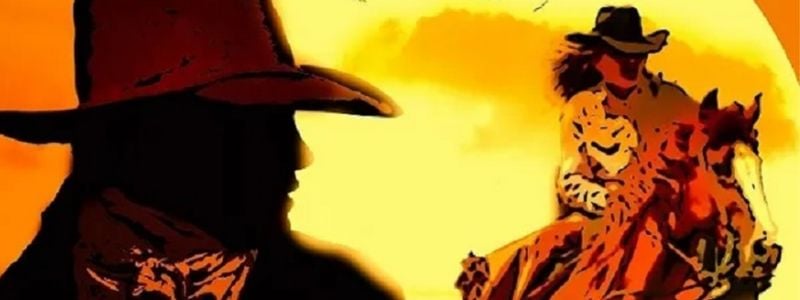 A cowboy and cowgirl.