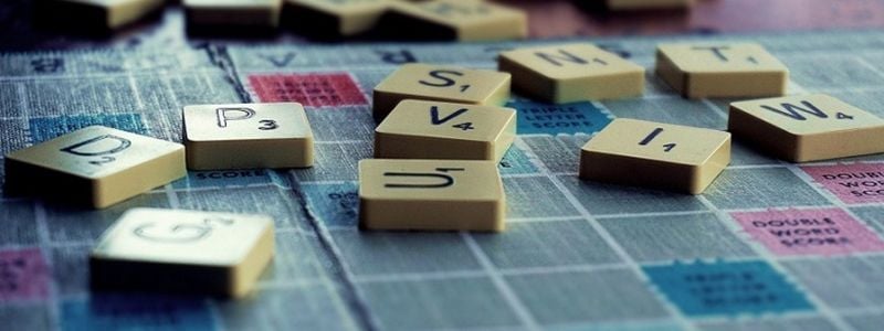 Letters on a scrabble board.