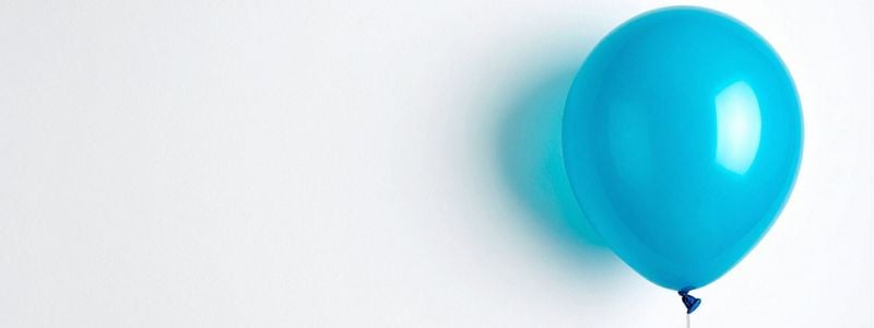 A single blue balloon.