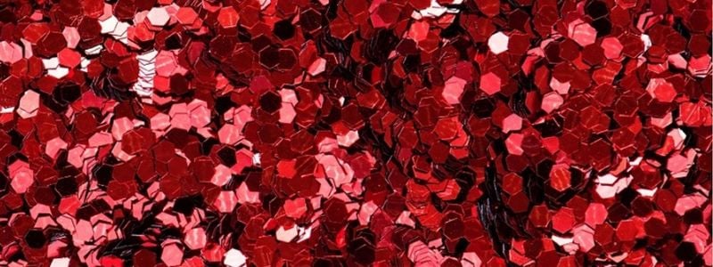Shiny red sequins.