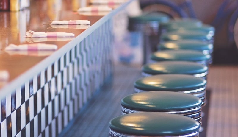 American diner seats.
