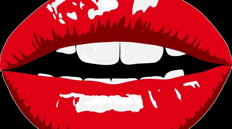 Big red lips.