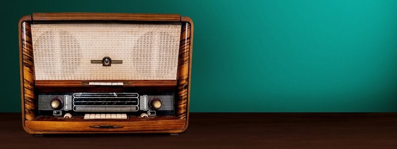 A vintage radio.