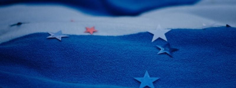 Red white and blue stars and stripes.