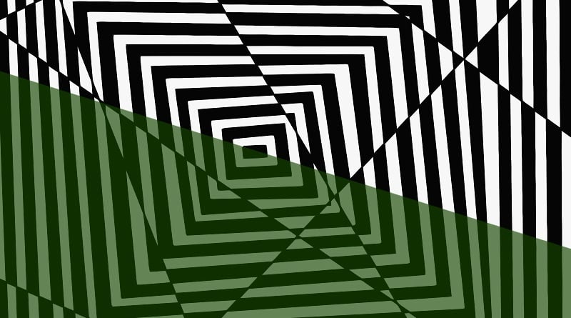 Black, green, and white stripes.