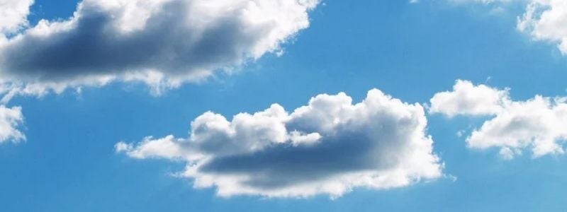 A blue cloudy sky.