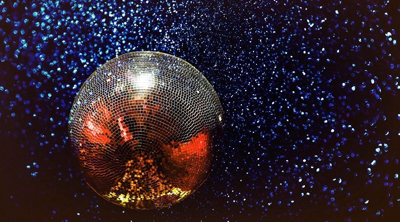 A shimmering disco ball.