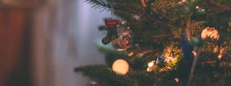 A vintage Christmas tree.