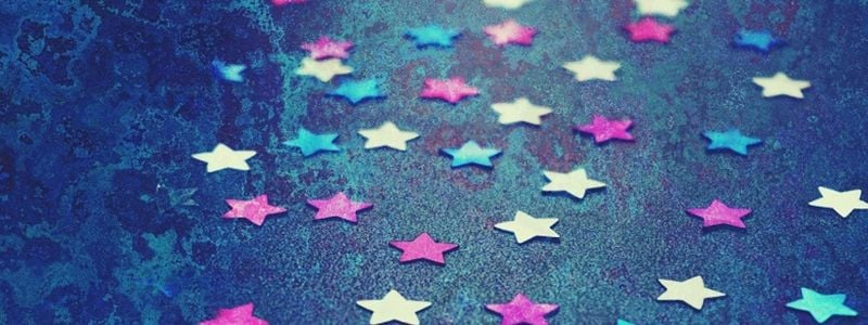 Star-shaped parade confetti.