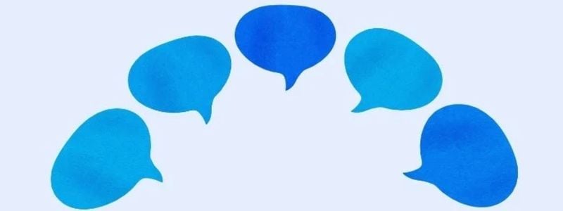 Blue online chat bubbles.