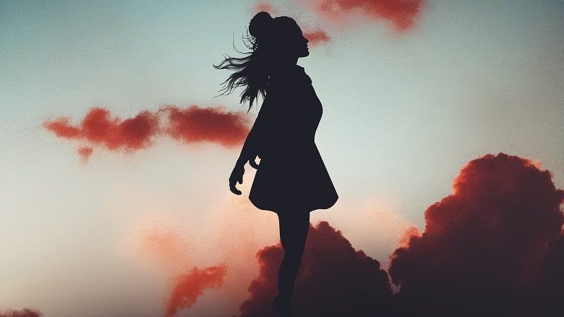 A silhouette of a little princess.