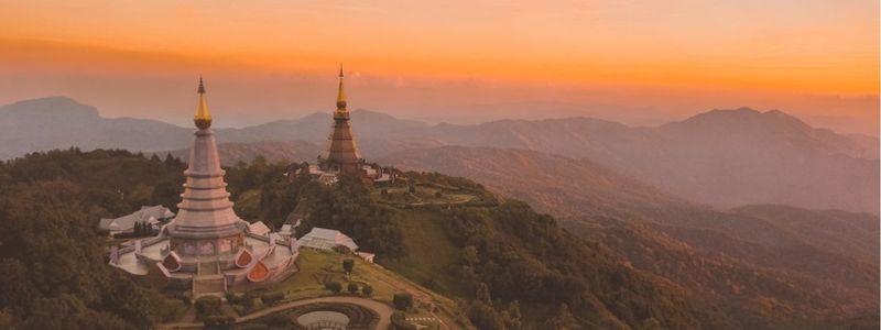 A Thailand sunset landscape.