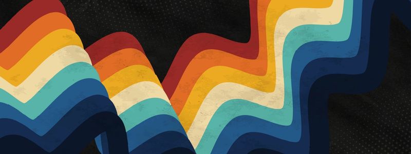 Abstract 1970s style wallpaper.