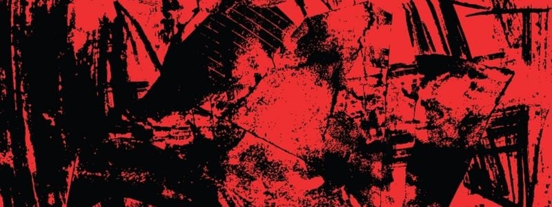 Abstract red and black sound of rock music.