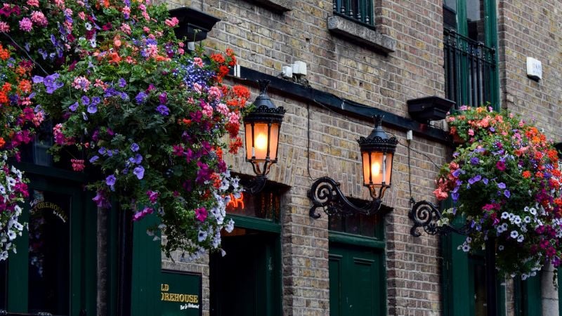 A flowery Irish street.