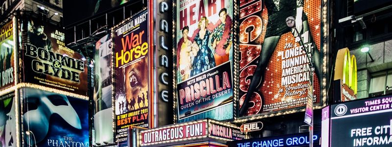 The signs and lights of Broadway.