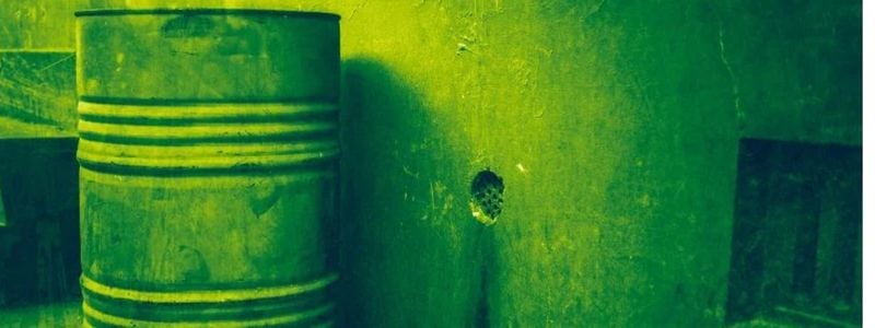 Green toxic waste.