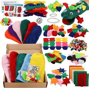 Colorful hand puppet making kit
