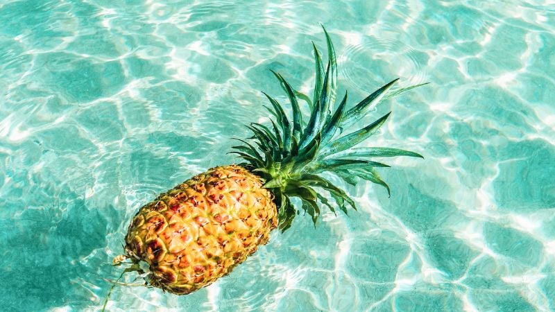 A floating pineapple.