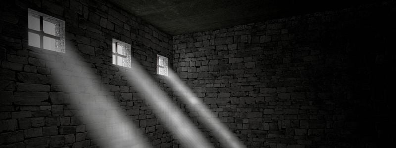 Light shining into prison.