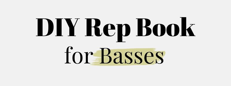Rep Book DIY Rep Book for Basses | Theatre Trip